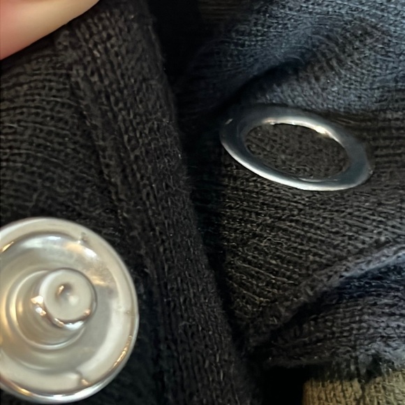 Ángel black & olive green cape tunic overcoat zipper hoodie & jacket Small​ - Picture 14 of 15